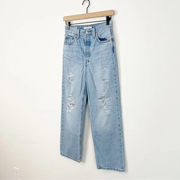 Levi's Ribcage Straight Ankle Jeans Size 25 - Picture 7 of 15